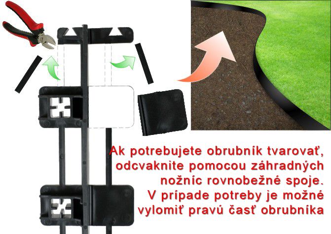 Neviditelný obrubník OZYboard 74 T SET (20+50)