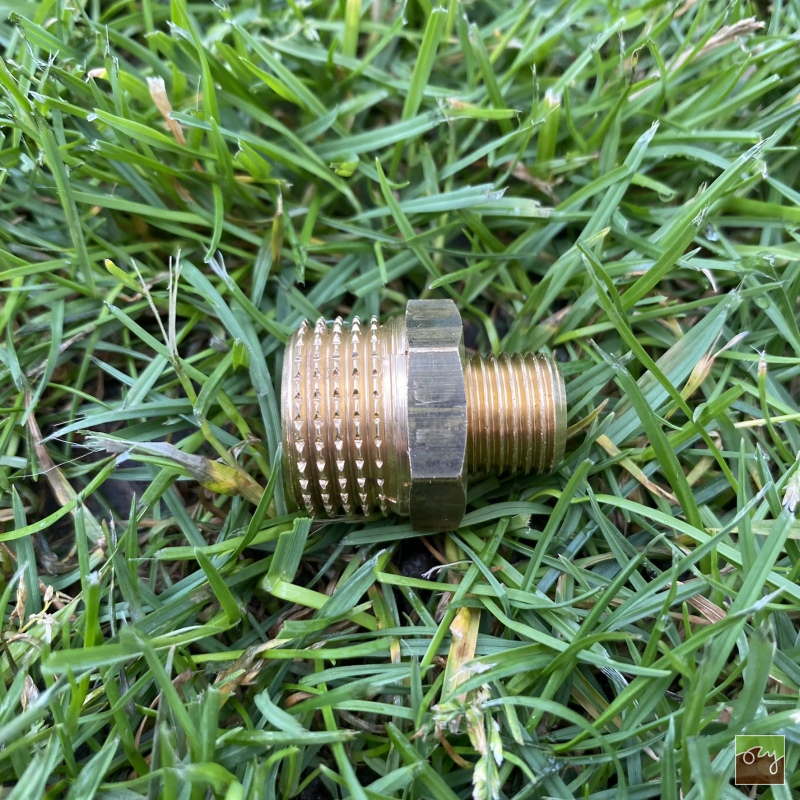 Mosazná redukce 1/4" - 1/2" vnější závit