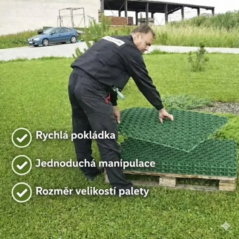 Zatravňovací dlažba zelená Eura MAXI