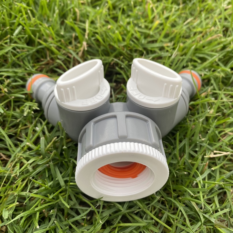 Rozdvojka s ventily pro 2 rychlospojky - 3/4" vnitřní závit