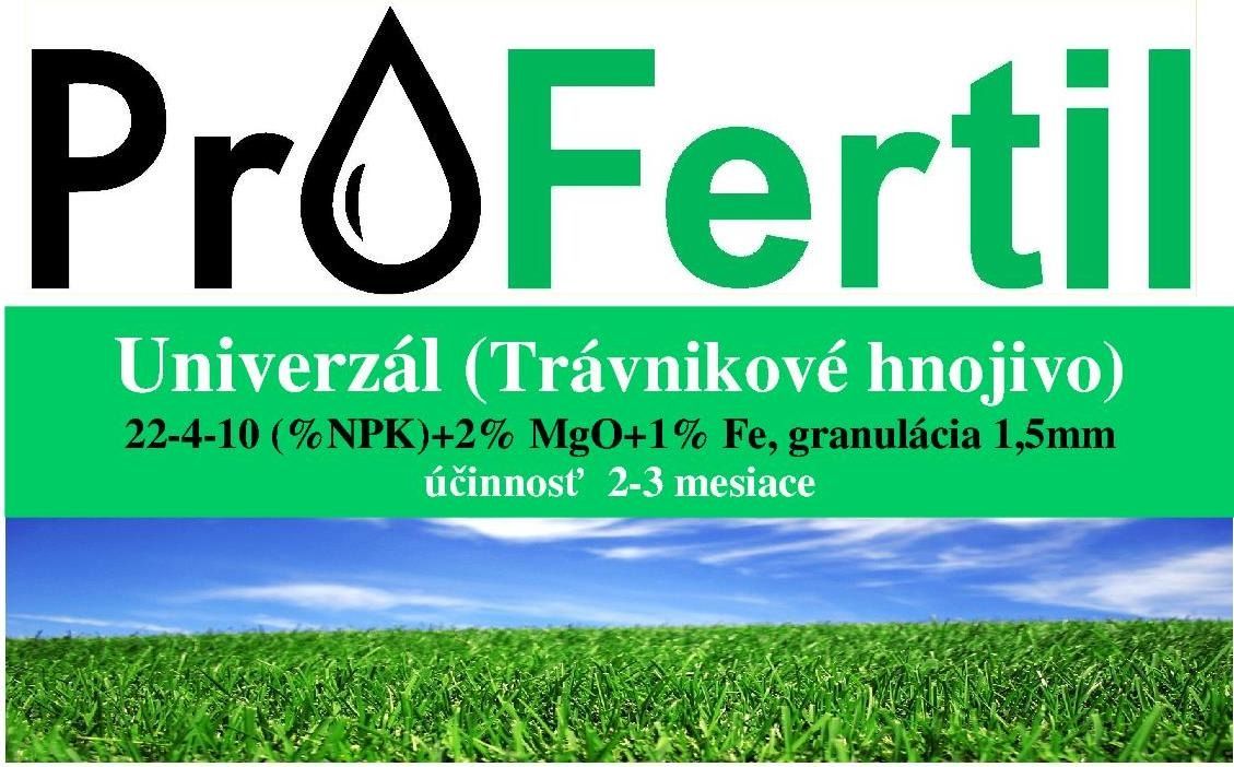 Trávníkové hnojivo UNIVERZAL 22-4-10+2MgO+1% Fe 2-3 měsíční (20kg)