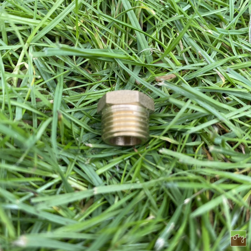 Mosazná zátka 1/4" vnější závit