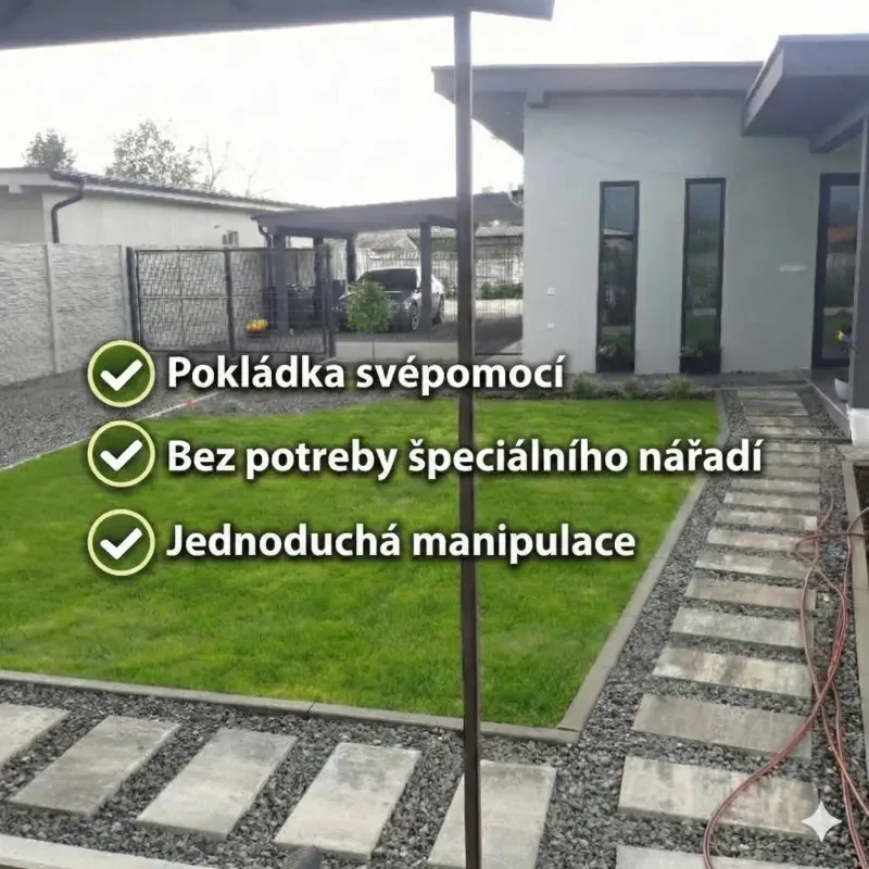 Trávníkový koberec Grasstex 2,1x25m + síťka proti krtům 2x25m + skoba U 100ks