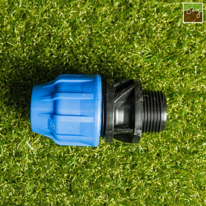 PP průchodka Ø25mm - 1" vnější závit