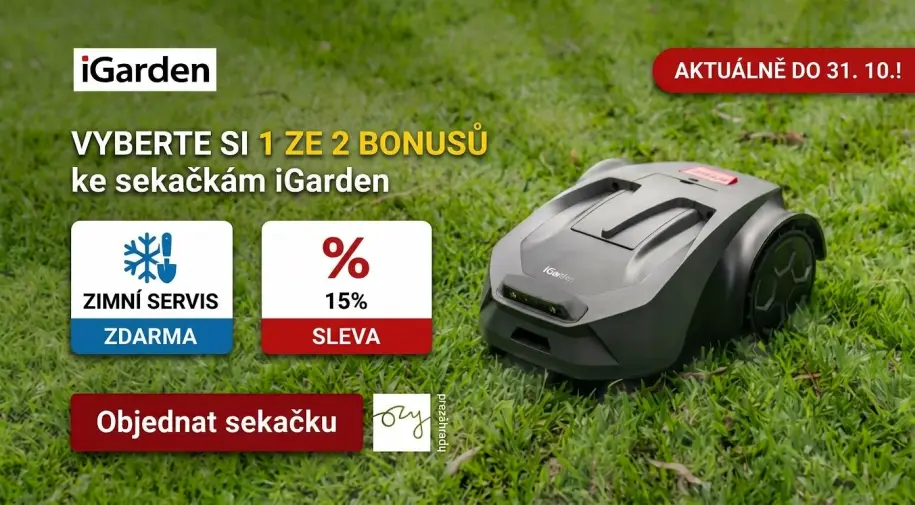 Banner upozorňující na podzimní akci iGarden
