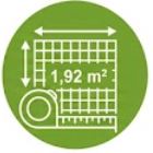 Maximální plocha 1,92 m²